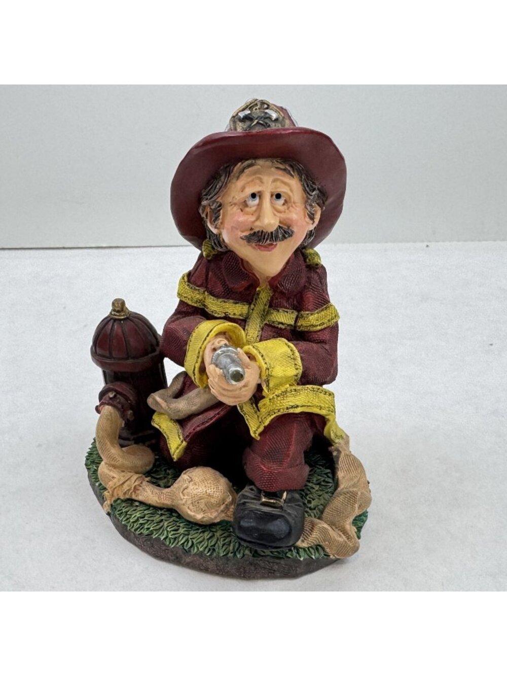 Doug Harris "All Fired Up" Firefighter Figurine 5" Russ Berrie #13181 Sculpture